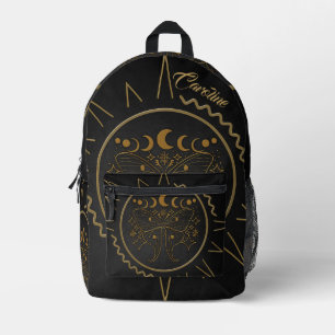 Sac À Dos Imprimé D'élégants papillons en figuier doré.
