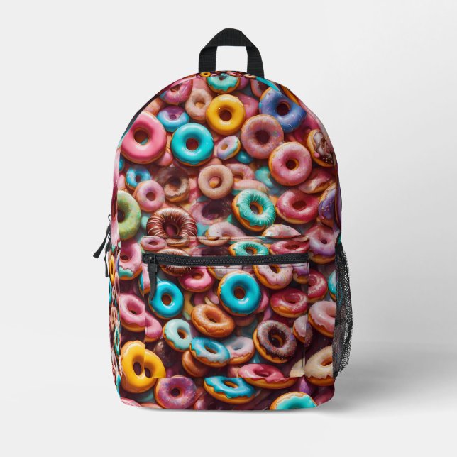 Sac À Dos Imprimé Délicieux motif de beignes (Recto)