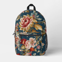 Sac À Dos Imprimé Design floral italien sophistiqué