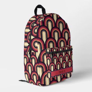 Sac À Dos Imprimé Dessin Abstrait I Nom personnalisé