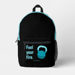 Sac À Dos Imprimé Devise de forme physique Alimentez Votre Feu Bleu 