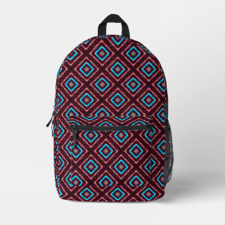 Sac À Dos Imprimé Diamant Bleu