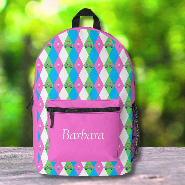 Sac À Dos Imprimé Diamond Golf Panier Avec Golf Ball Motif (Créateur téléchargé)