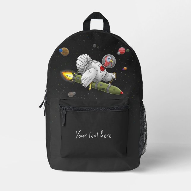 Sac À Dos Imprimé Dinde Fusée spatiale (Recto)