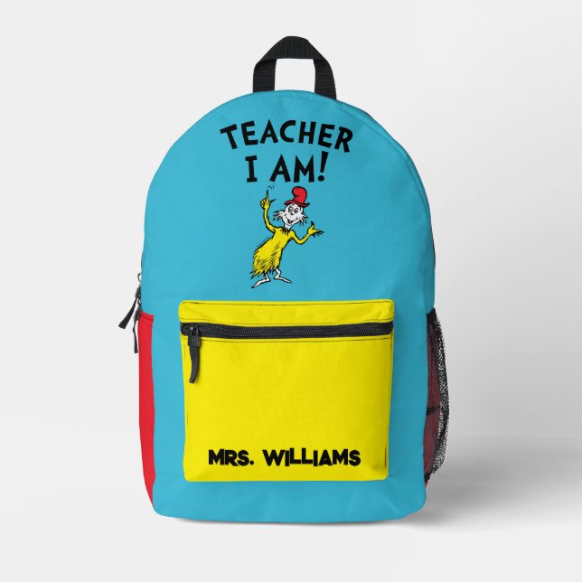 Sac À Dos Imprimé Dr Seuss | Enseignant Je Suis ! (Recto)