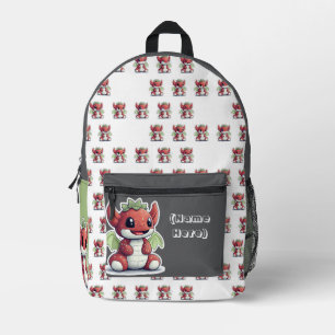 Sac À Dos Imprimé Dragon fraise le plus mignon
