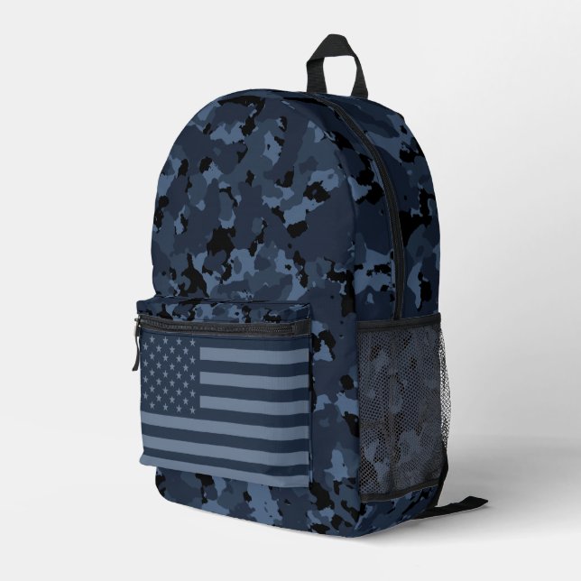 Sac À Dos Imprimé Drapeau américain de nuit (Coin arrière droit)