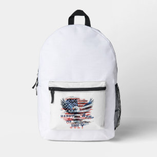 Sac À Dos Imprimé Drapeau et aigle des États-Unis. Indépendance