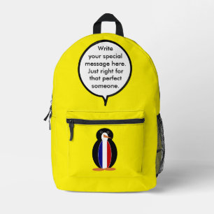 Sac À Dos Imprimé Drapeau français Faune Manchot personnaliser Cadea
