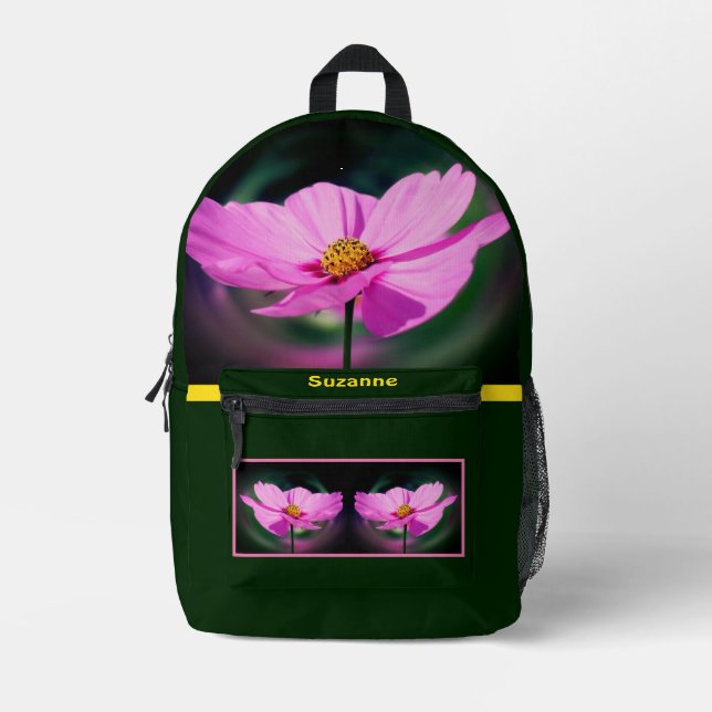 Sac À Dos Imprimé Dreamy Cosmos Flower Personnalisé (Recto)