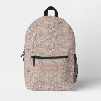 Sac À Dos Imprimé Dylandria Vintage Dusty Rose rose