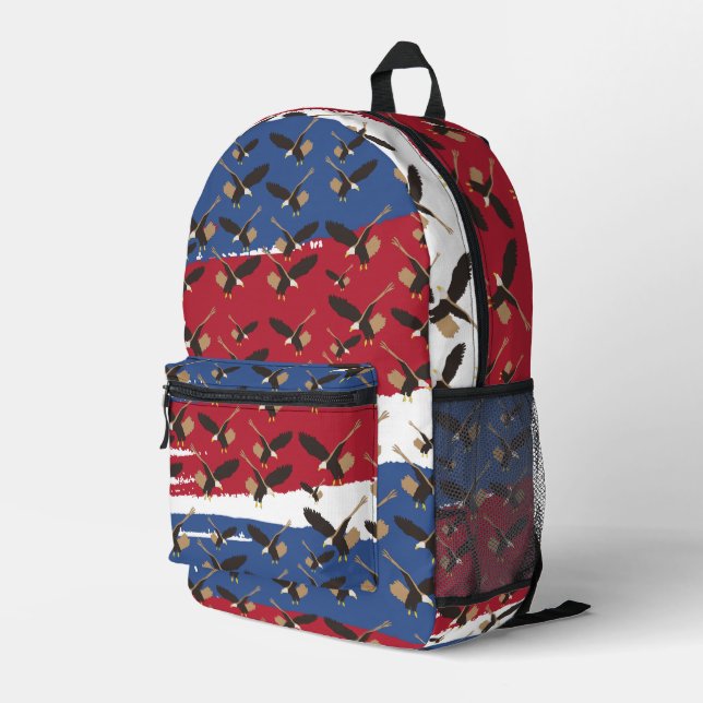 Sac À Dos Imprimé Eagle Bird USA Patriotic American Flag (Coin arrière droit)