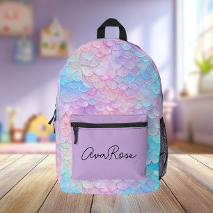 Sac À Dos Imprimé Échelle de sirène Iridescendante mignonne personna