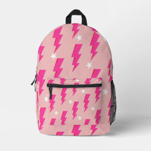 Sac À Dos Imprimé Éclair étoile rose Arrière - plan Motif Y2K