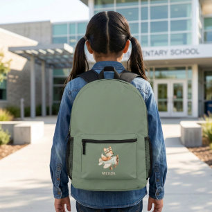 Sac À Dos Imprimé École d'aviation Fox Vintage Airplane Garçon perso