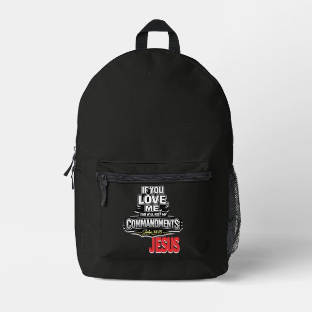 Sac À Dos Imprimé Écriture - JÉSUS (Recto)