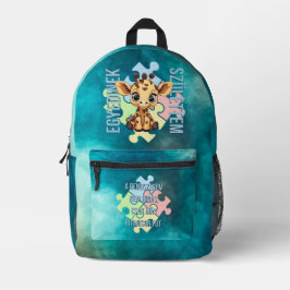 Sac À Dos Imprimé Egyedinek születtem – kedves zsiráfos design