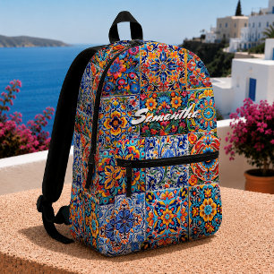 Sac À Dos Imprimé Élégant élégant carreaux de talavera mexicain élég