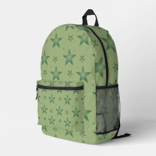 Sac À Dos Imprimé Élégant et élégant Olive Stars sur Sage Green