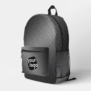 Sac À Dos Imprimé Élégant Gris Charbon Minimaliste Moderne Ajouter L