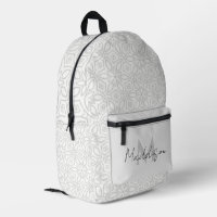 Élégant Mandala Blanc Élégant Avec Nom