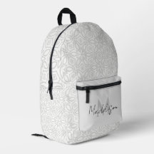 Élégant Mandala Blanc Élégant Avec Nom