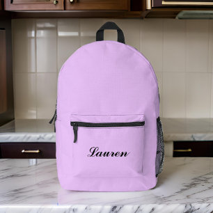 Sac À Dos Imprimé Élégant Minuscule noir Script   Lavande
