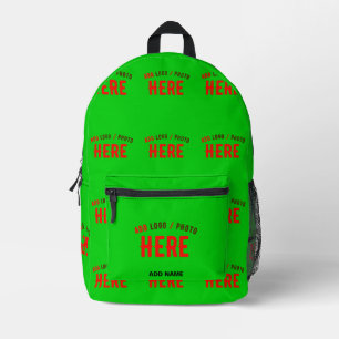 SAC À DOS IMPRIMÉ ÉLÉGANT MODERNE PERSONNALISÉ LIME VERT VÉRIFIÉ MAR