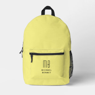Sac À Dos Imprimé Élégant monogramme jaune