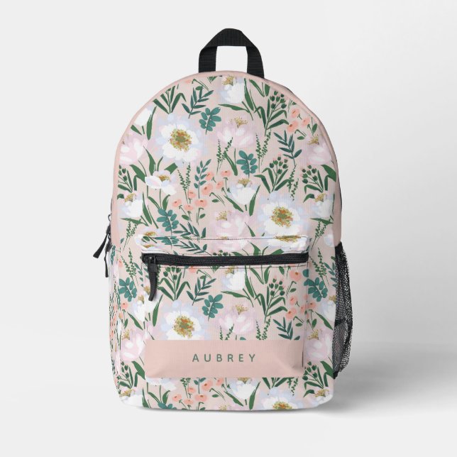 Sac À Dos Imprimé Élégant motif floral (Recto)
