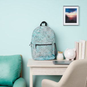 Sac À Dos Imprimé Elégant pastel moderne bleu blanc floral