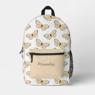 Sac À Dos Imprimé Élégant rose papillon Motif personnalisé