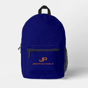 Sac À Dos Imprimé Elégant tendance Marine bleu couleur solide Meille
