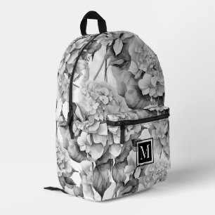 Sac À Dos Imprimé Elégante aquarelle blanche grise noire