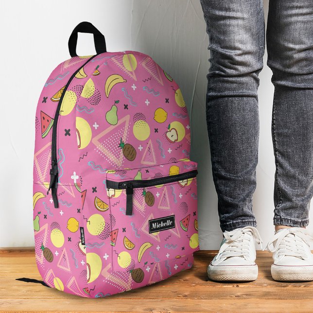 Sac À Dos Imprimé Élégante école de pastèque de fruits d'été rose (Stylish Summer Fruit Watermelon School Pink Printed Backpack
)