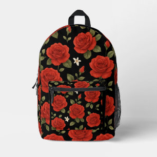 Sac À Dos Imprimé Elégante rose rouge & blanc Jasmin Aquarelle Flora