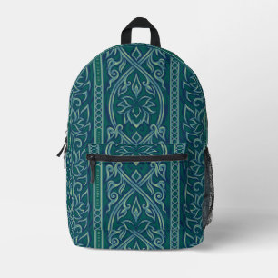 Sac À Dos Imprimé Emerald Lotus Tapestry Motif - Le Lotus Blanc