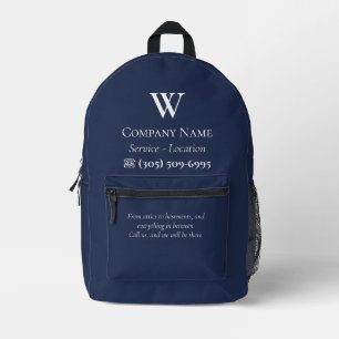 Sac À Dos Imprimé Employé Monogramme Marine Blue Company Promotions