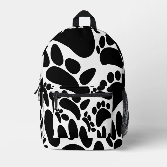 Sac À Dos Imprimé Empreinte Abstraite de chien (Recto)