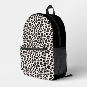 Sac À Dos Imprimé Empreinte de léopard blanc