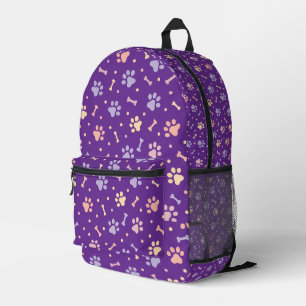 Sac à dos imprimé Empreinte de patte Pastel mignon