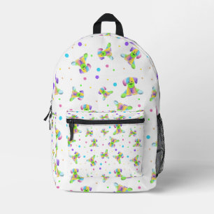 Sac À Dos Imprimé enfants arc-en-ciel chien chiot pois couleurs vive