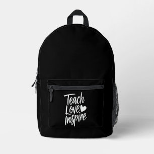 Sac À Dos Imprimé Enseigner Amour Inspirer Cadeau de la Fête des Ens