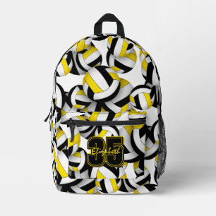 Sac À Dos Imprimé équipe de volley-ball en or noir couleurs à motifs