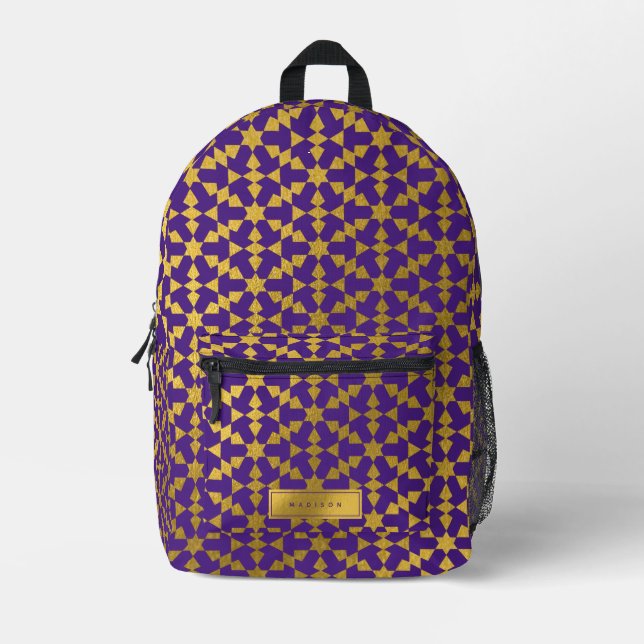 Sac À Dos Imprimé Ethnic Marocain géométrique Motif (Recto)