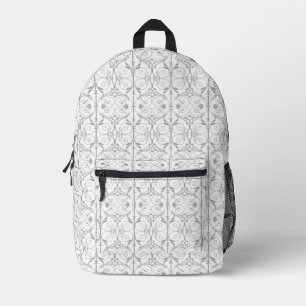 Sac À Dos Imprimé Étiquettes de Faveur de Mariage en Damassé Gris Él