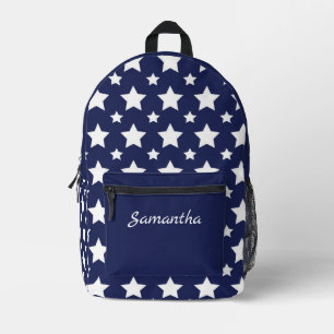 Sac À Dos Imprimé Étoiles bleues et blanches tendance marine personn