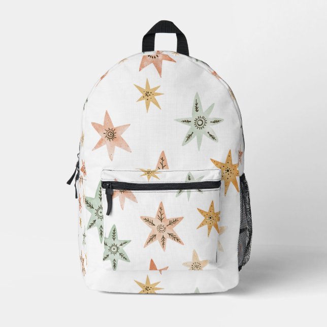 Sac À Dos Imprimé Étoiles de Boho (Recto)