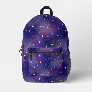 Sac À Dos Imprimé Étoiles de galaxie cosmique violet