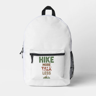 Sac À Dos Imprimé Faire plus de randonnées, parler moins